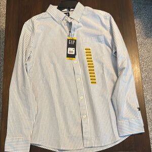 GAP Blue and White Casual Button Down Shirt